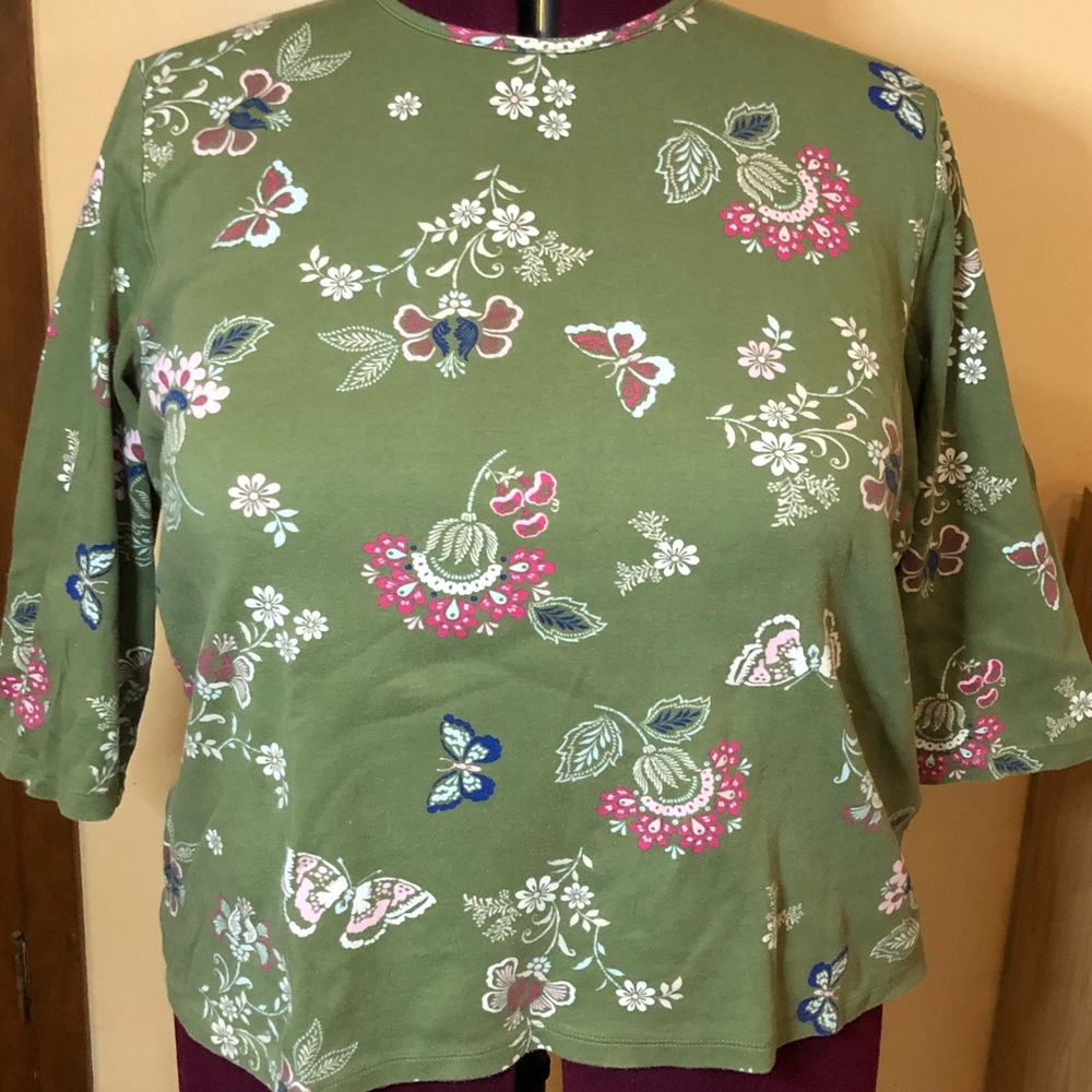 100% cotton 3/4 sleeve knit shirt